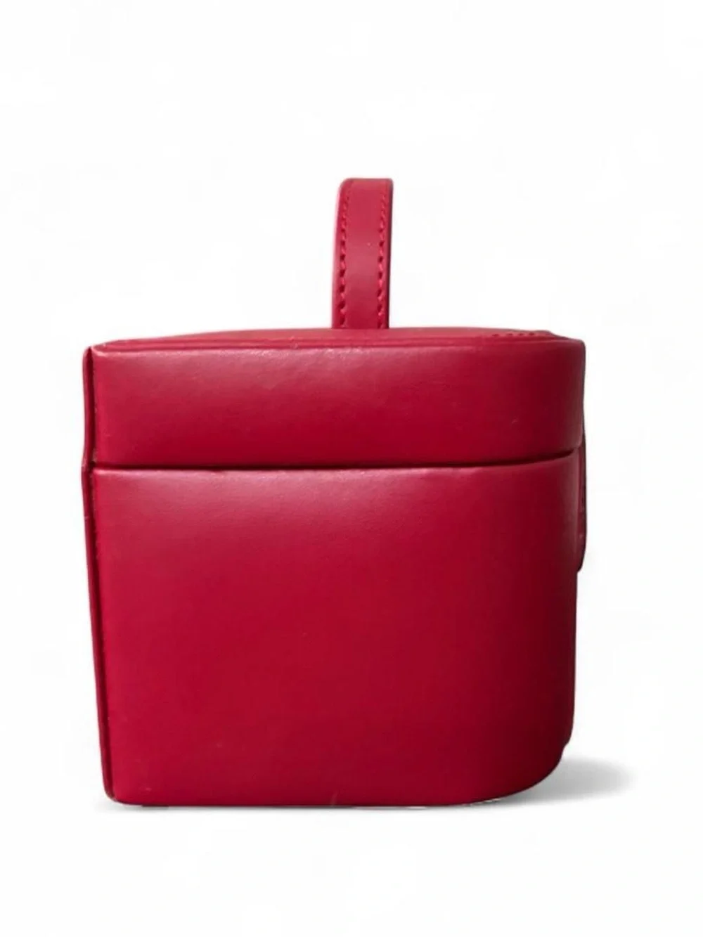 Dazzle Genuine Red Leather Mini Trunk Jewelry Box Case Travel Vanities Storage